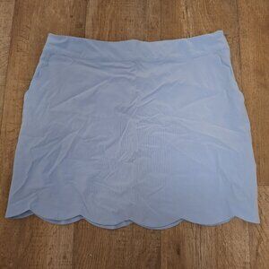 NWT Vineyard Vines Womens 17" Scalloped Skort Hydrangea Blue Sz 16 Performance